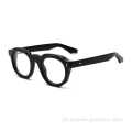 Boa redonda de acetato grosso de moda nova e óculos ópticos de visão